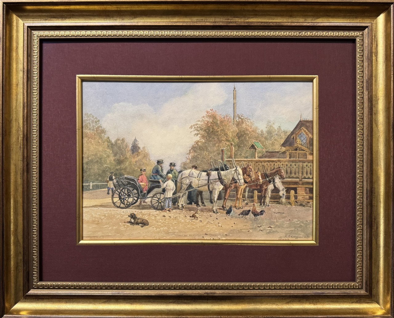 Лавеццари А.К. «Извозчики в Петергофе»