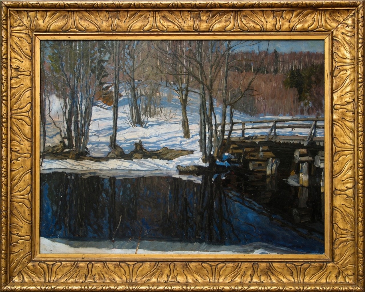 Жуковский С.Ю. «Ранняя весна. Мост через речку»