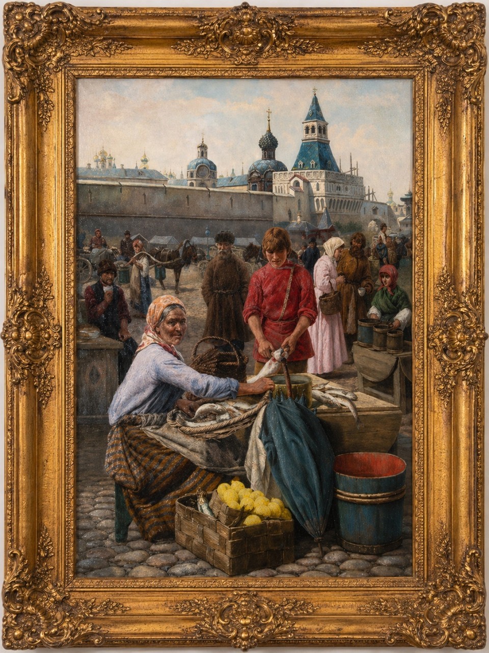 Генри Хоубен «Рынок на Лубянской площади в Москве»